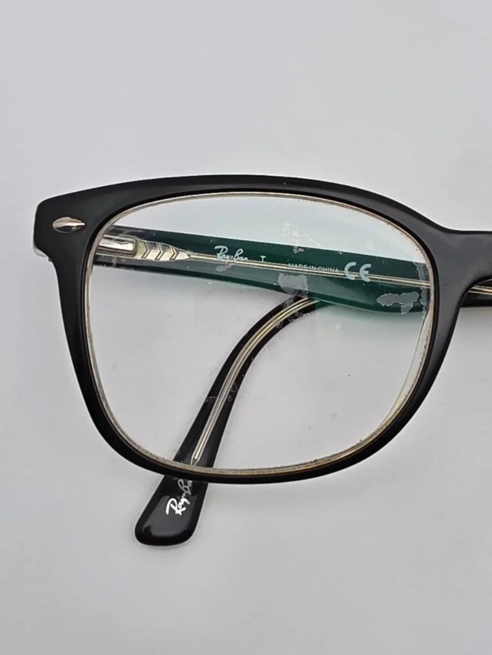 Ray-Ban RB5285 2034 Black on Clear Eyeglasses Frame w/ Flexhinge and Case 53mm